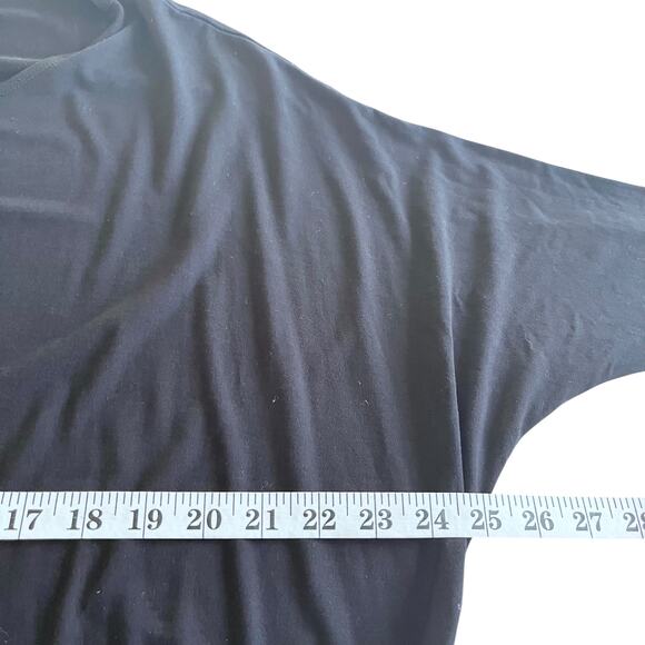 Mimu Maxi Black Assymetrical Hem Long Sleeve Frock Dress size Medium - Picture 7 of 9